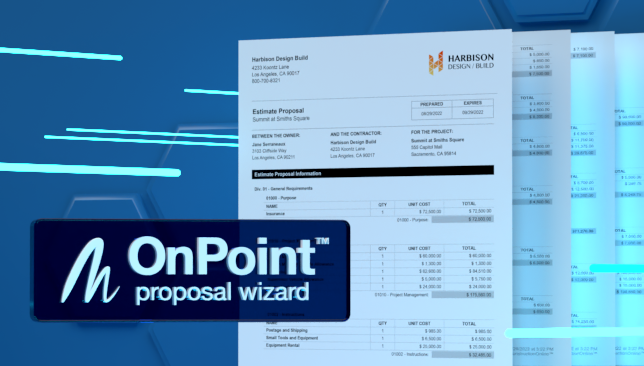 Introducing the OnPoint™ Proposal Wizard for ConstructionOnline™